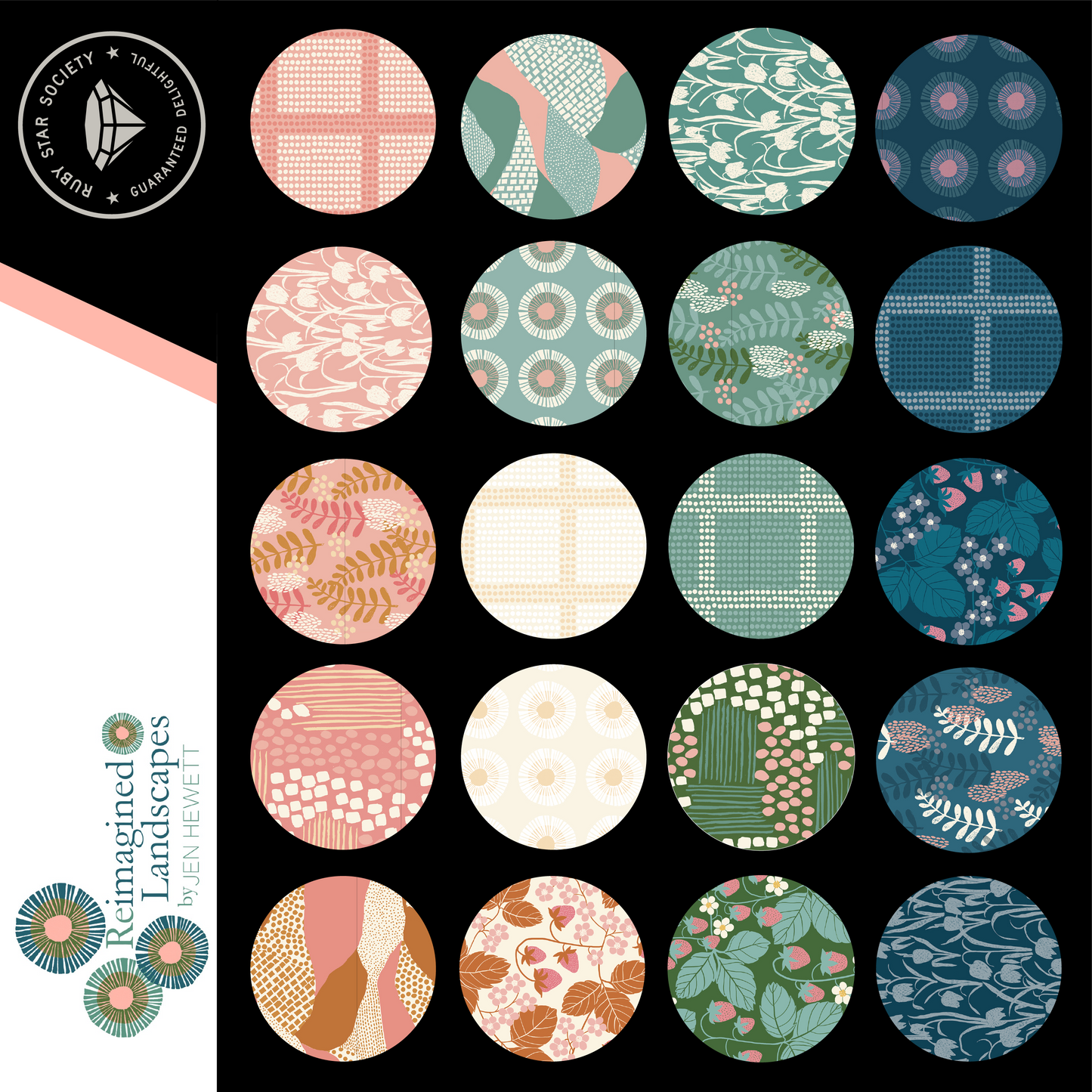 Reimagined Landscapes Mini Charm Pack by Jen Hewett for Ruby Star Society