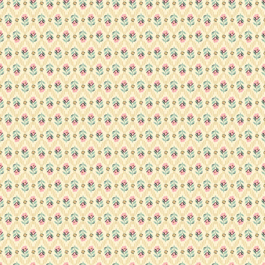 Granny's Sewing Room Attic Curtains Yellow GS25904 by Sheri McCulley for Poppie Cotton (sold in 25cm increments)
