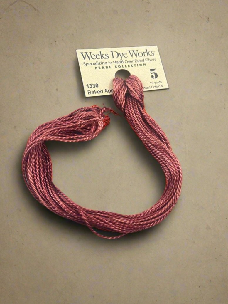 Baked Apple 1330 Weeks Dye Works Perle #5 Hand-Dyed Embroidery Floss