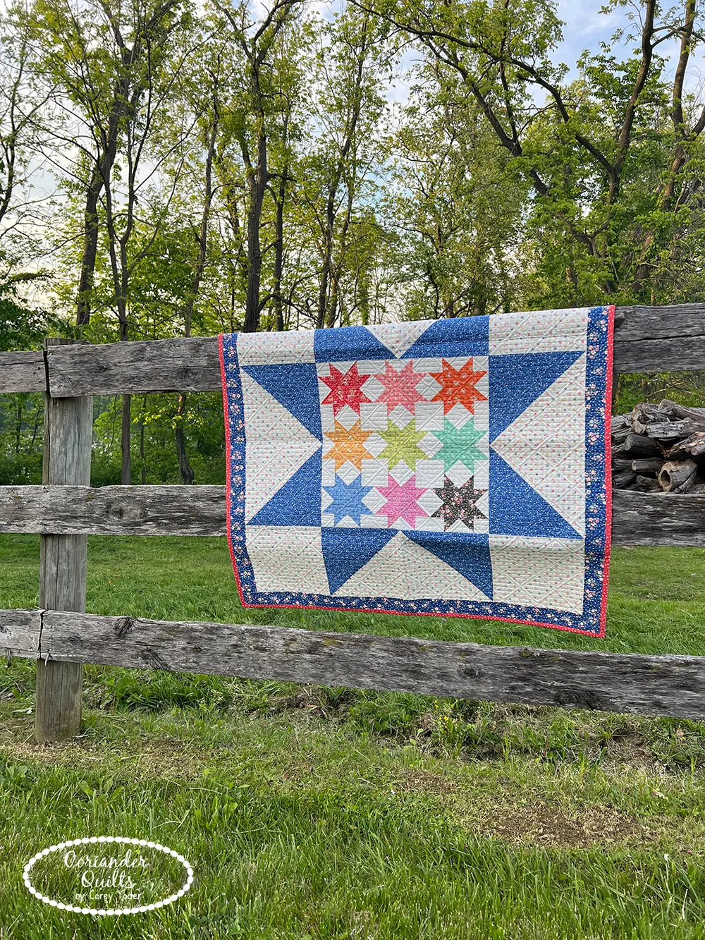 Barn Star 8 Quilt Pattern by Corey Yoder of Coriander Quilts