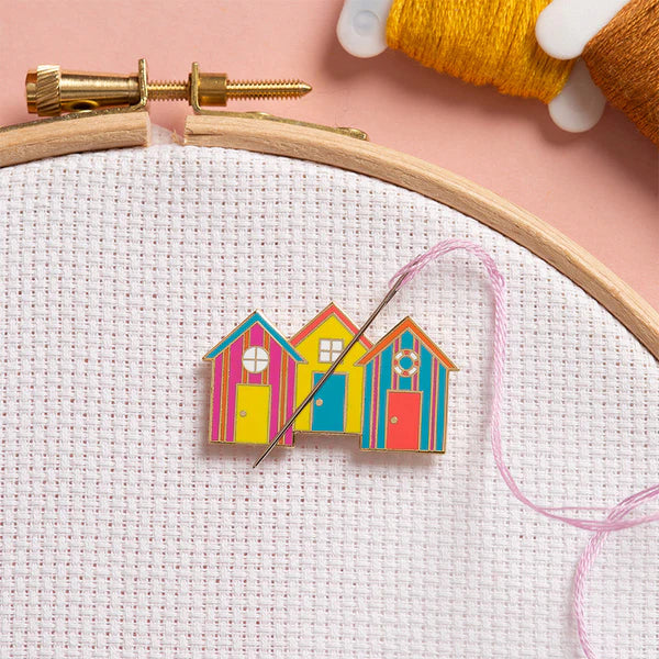 Beach Hut Magnetic Needle Minder by Caterpillar Cross Stitch