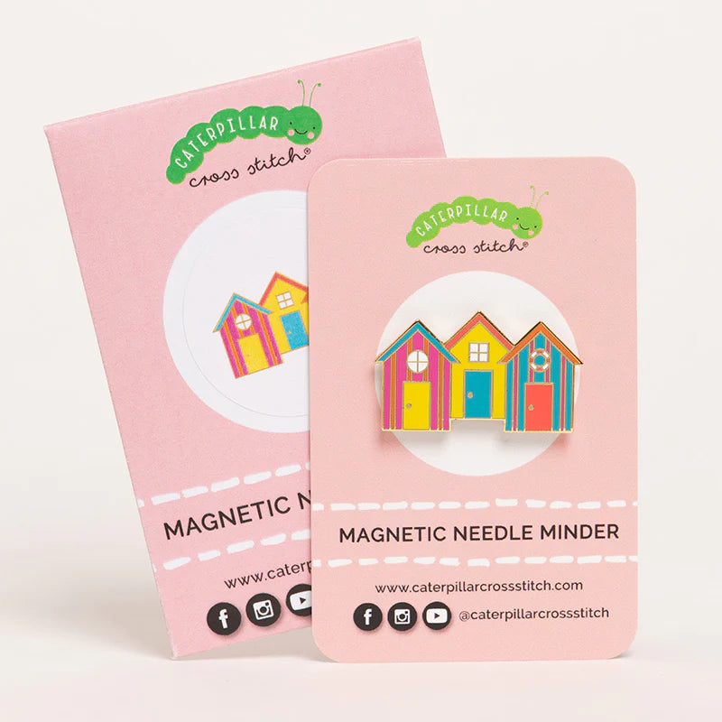 Beach Hut Magnetic Needle Minder by Caterpillar Cross Stitch