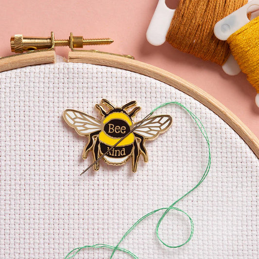 Bumblebee Bee Kind Magnetic Needle Minder by Caterpillar Cross Stitch