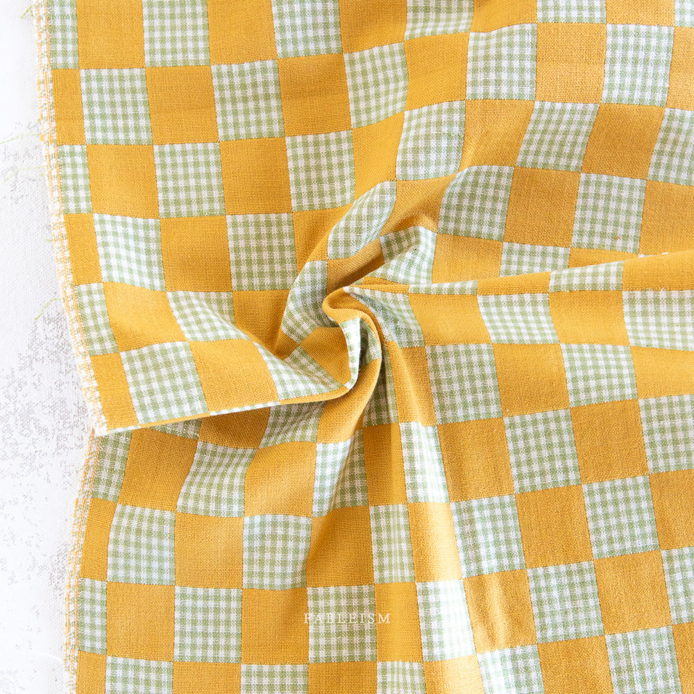 Check Mate Citrine Checkers by Fableism Supply Co (sold in 25cm increments)
