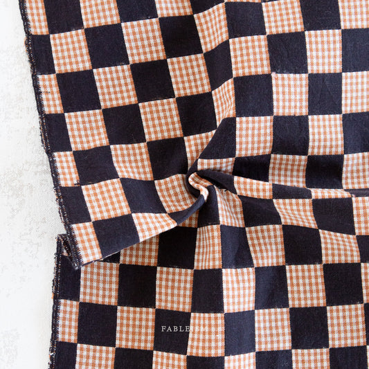 Check Mate Ebony Checkers by Fableism Supply Co (sold in 25cm increments)