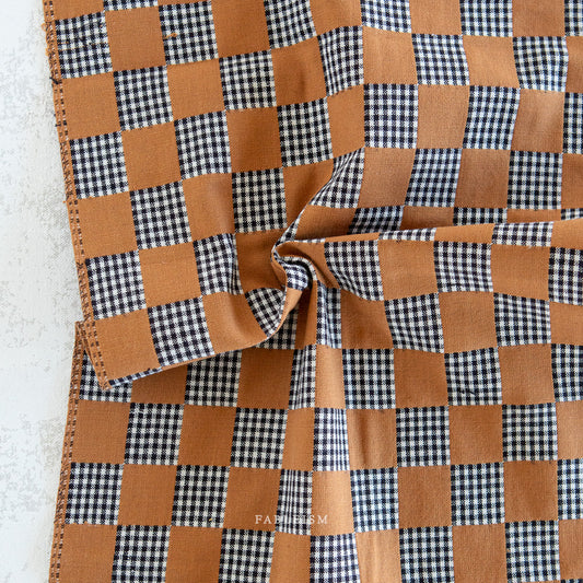 Check Mate Sandalwood Checkers by Fableism Supply Co (sold in 25cm increments)