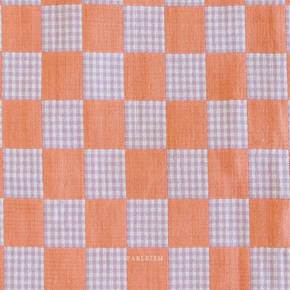 Check Mate Sunset Checkers by Fableism Supply Co (sold in 25cm increments)