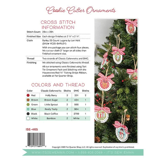 Cookie Cutter Ornaments Cross Stitch Pattern by Its Sew Emma