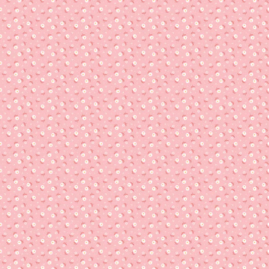Granny's Sewing Room Daisy May Pink GS25912 by Sheri McCulley for Poppie Cotton (sold in 25cm increments)