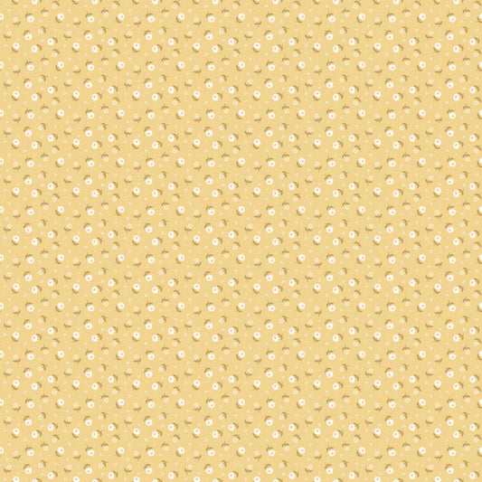 Granny's Sewing Room Daisy May Yellow GS25910 by Sheri McCulley for Poppie Cotton (sold in 25cm increments)