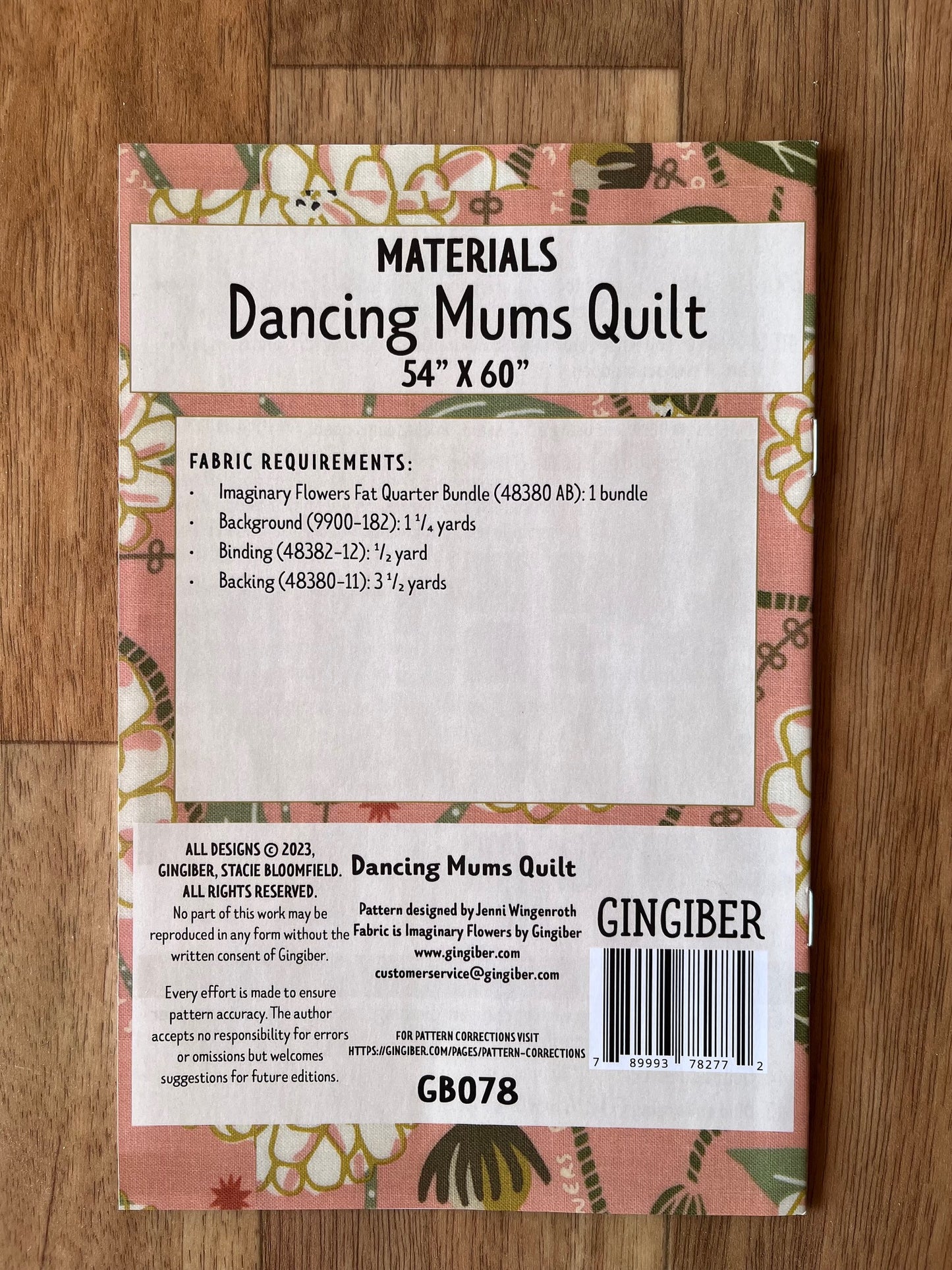 Dancing Mums  Quilt Pattern by Gingiber