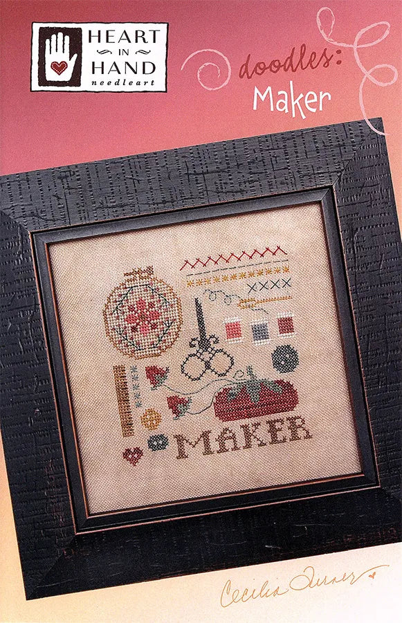 Doodles: Maker Cross Stitch Pattern Heart in Hand