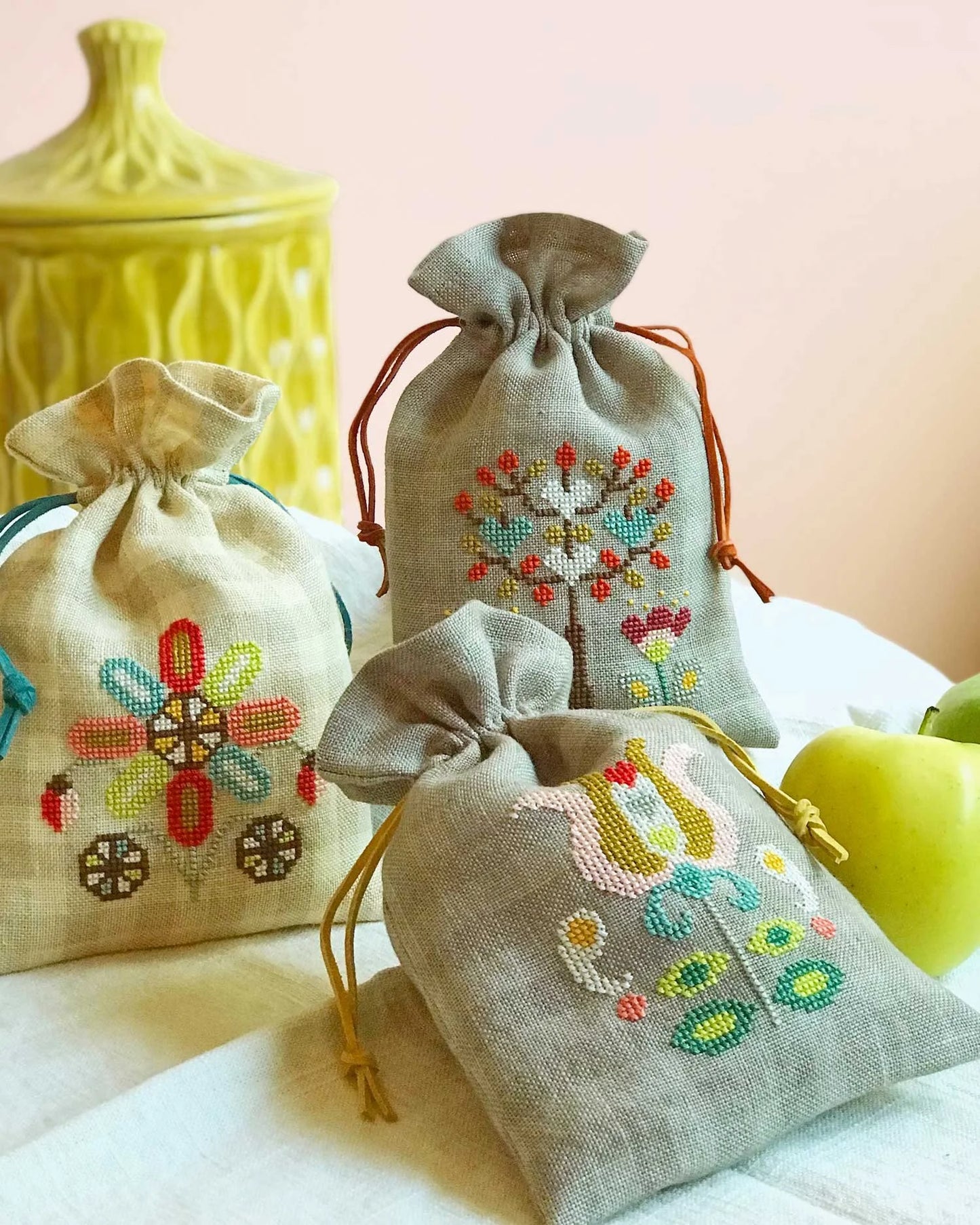 Folk Flowers Cross Stitch Pattern by Satsuma Street