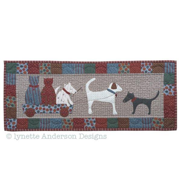 Fur Babies at Play Table Runner Pattern by Lynette Anderson