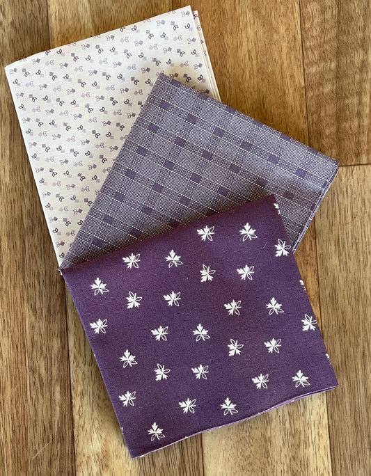 Gentler Times Purple Fat Quarter Bundle by Lori Holt of Bee in my Bonnet for Riley Blake Designs