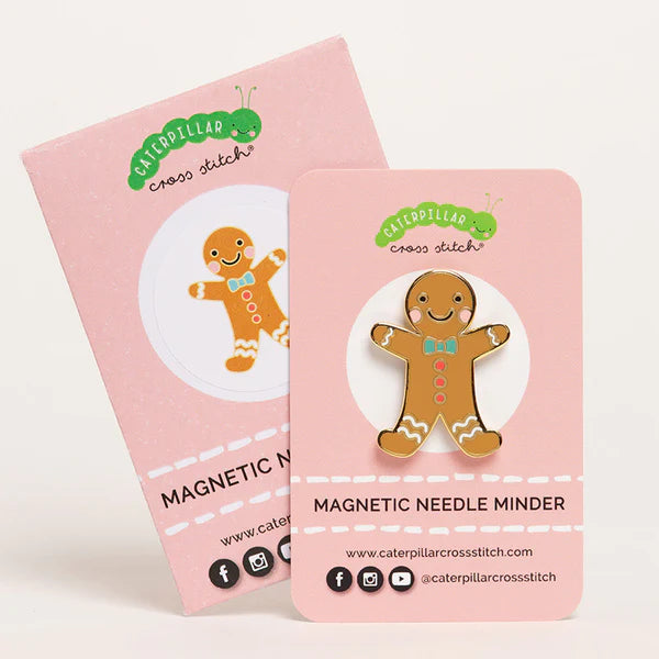 Gingerbread Magnetic Needle Minder by Caterpillar Cross Stitch