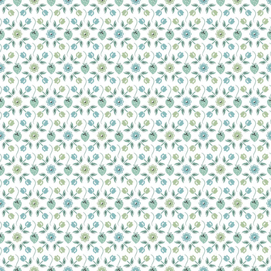 Granny's Sewing Room Granny's Apron Blue GS25914 by Sheri McCulley for Poppie Cotton (sold in 25cm increments)