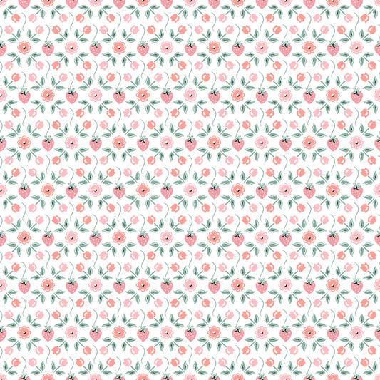 Granny's Sewing Room Granny's Apron Pink GS25915 by Sheri McCulley for Poppie Cotton (sold in 25cm increments)