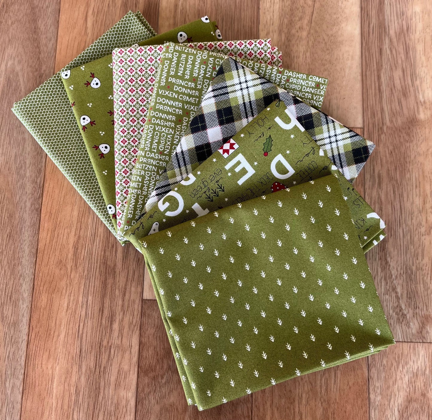 On Dasher Greens Fat Quarter Bundle by Sweetwater for Moda Fabrics