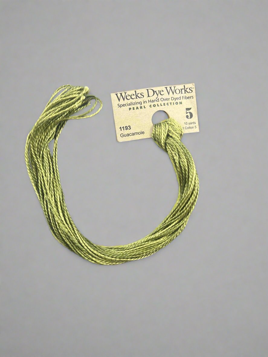 Guacamole 1193 Weeks Dye Works Perle #5 Hand-Dyed Embroidery Floss