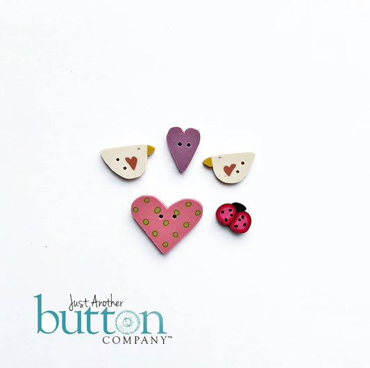 Heart Bag Button Pack by Just Another Button Co