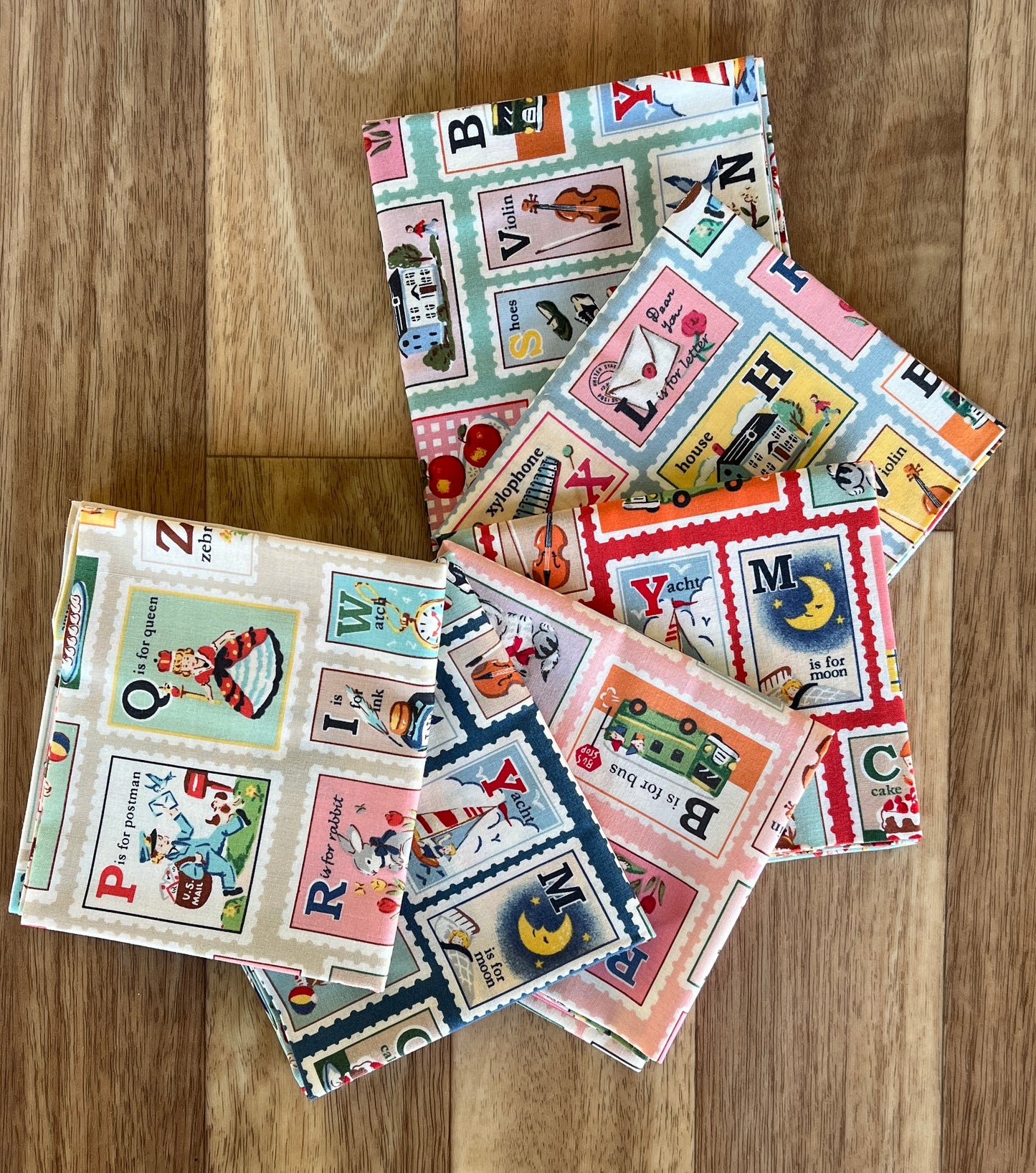 Hello Stamps Fat Quarter Bundle by Cosmo Textiles
