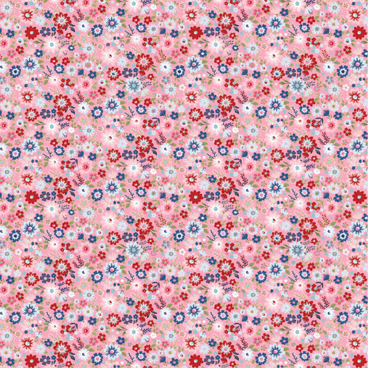 Hip Hip Hooray-Liberty Pink HH25102 by Lori Woods for Poppie Cotton (sold in 25cm increments)