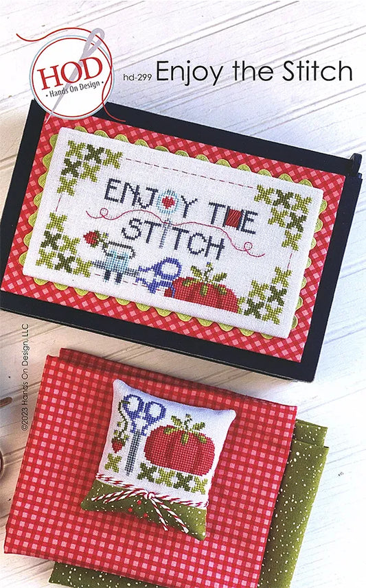 Enjoy The Sttch Cross Stitch Pattern by Hands on Design