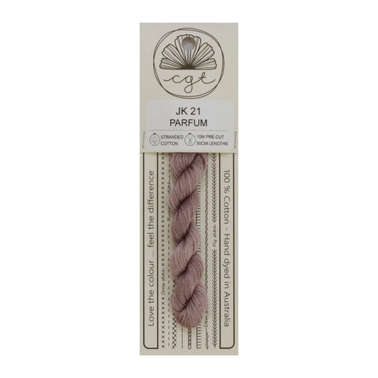 Parfum JK21 Cottage Garden Thread Pre-Cut 6 Stranded Hand Dyed Embroidery Floss