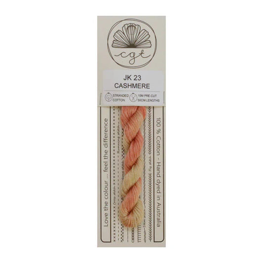 Cashmere JK23 Cottage Garden Thread Pre-Cut 6 Stranded Hand Dyed Embroidery Floss