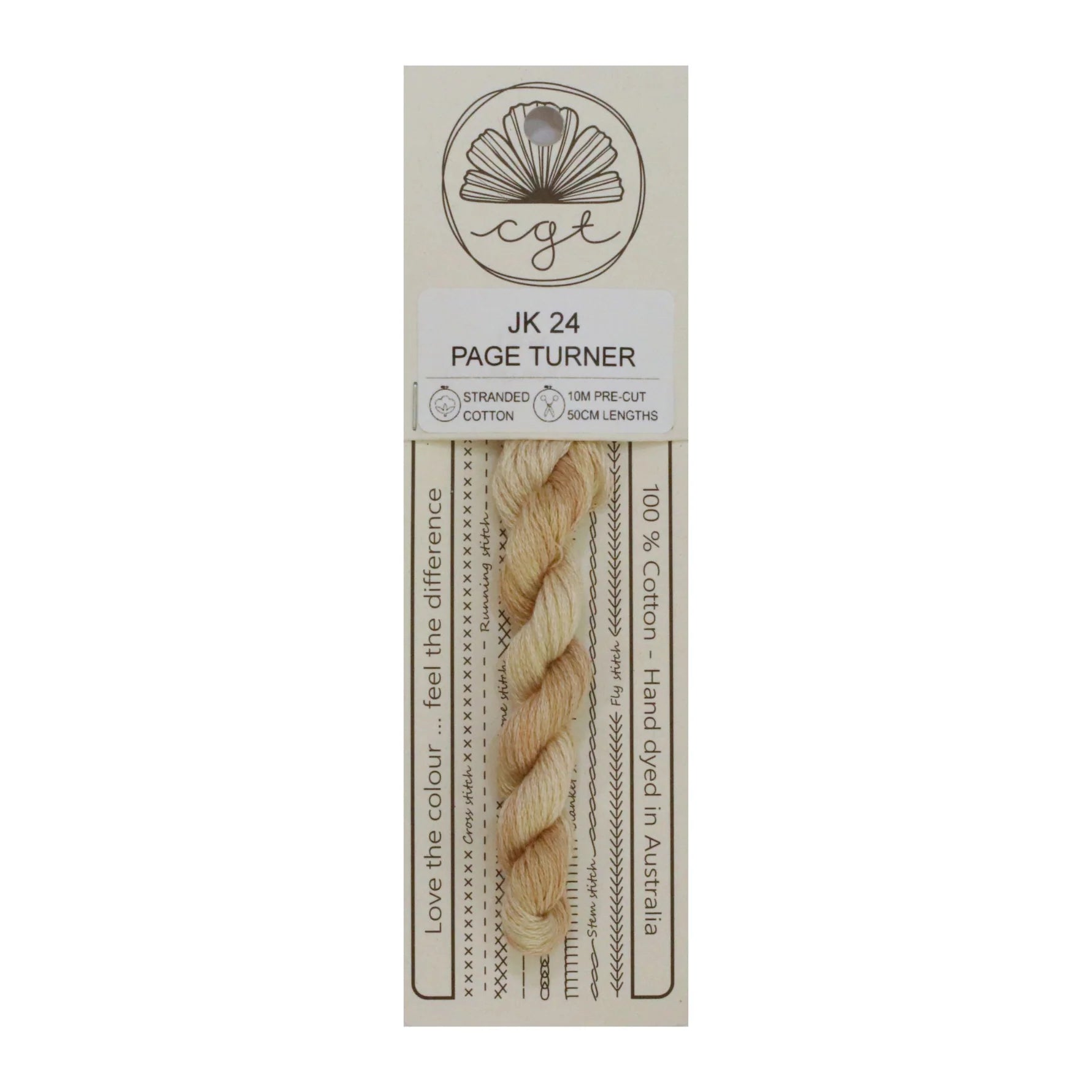 Page Turner JK24 Cottage Garden Thread Pre-Cut 6 Stranded Hand Dyed Em ...
