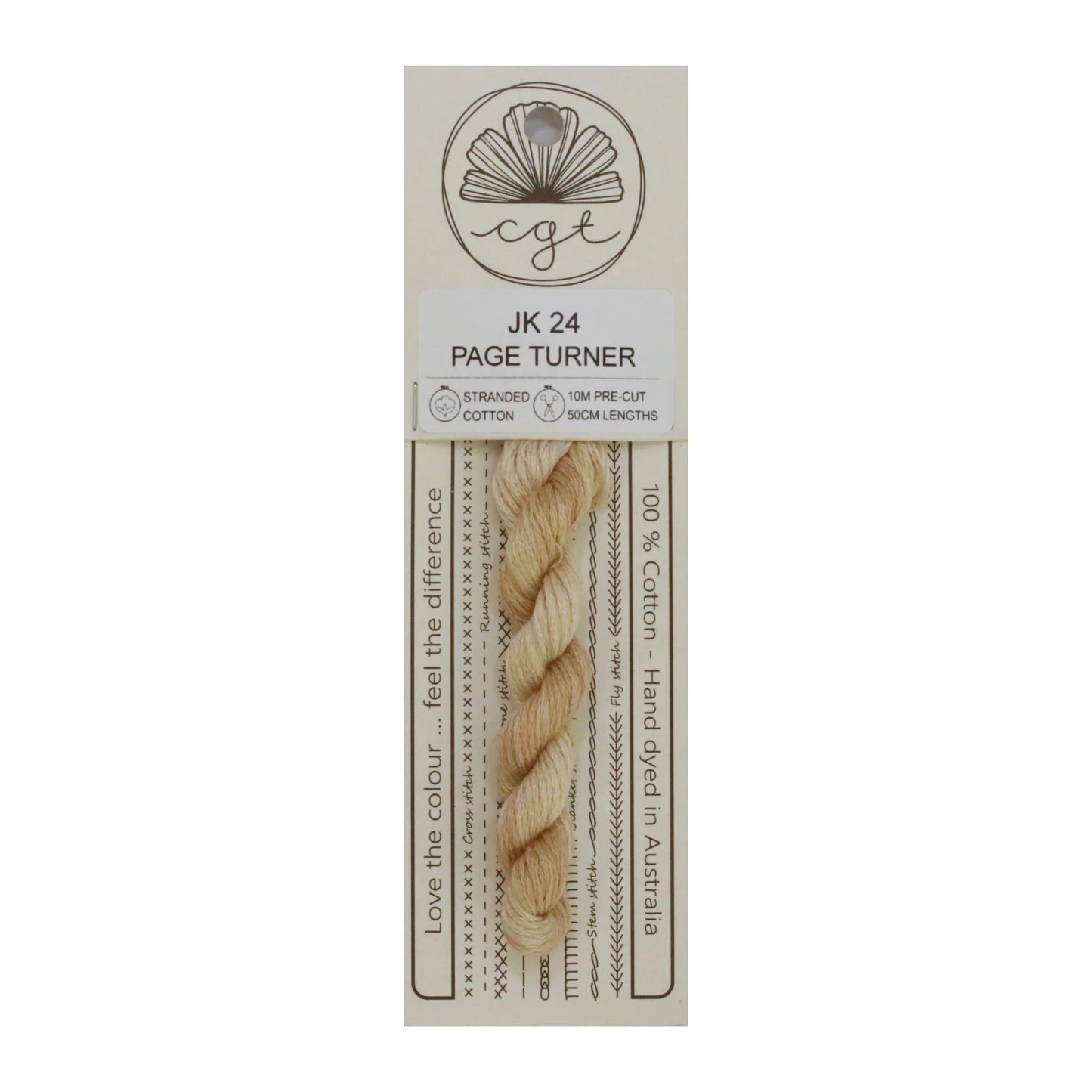 Page Turner JK24 Cottage Garden Thread Pre-Cut 6 Stranded Hand Dyed Embroidery Floss
