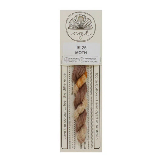 Moth JK25 Cottage Garden Thread Pre-Cut 6 Stranded Hand Dyed Embroidery Floss