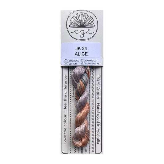 Alice JK34 Cottage Garden Thread Pre-Cut 6 Stranded Hand Dyed Embroidery Floss