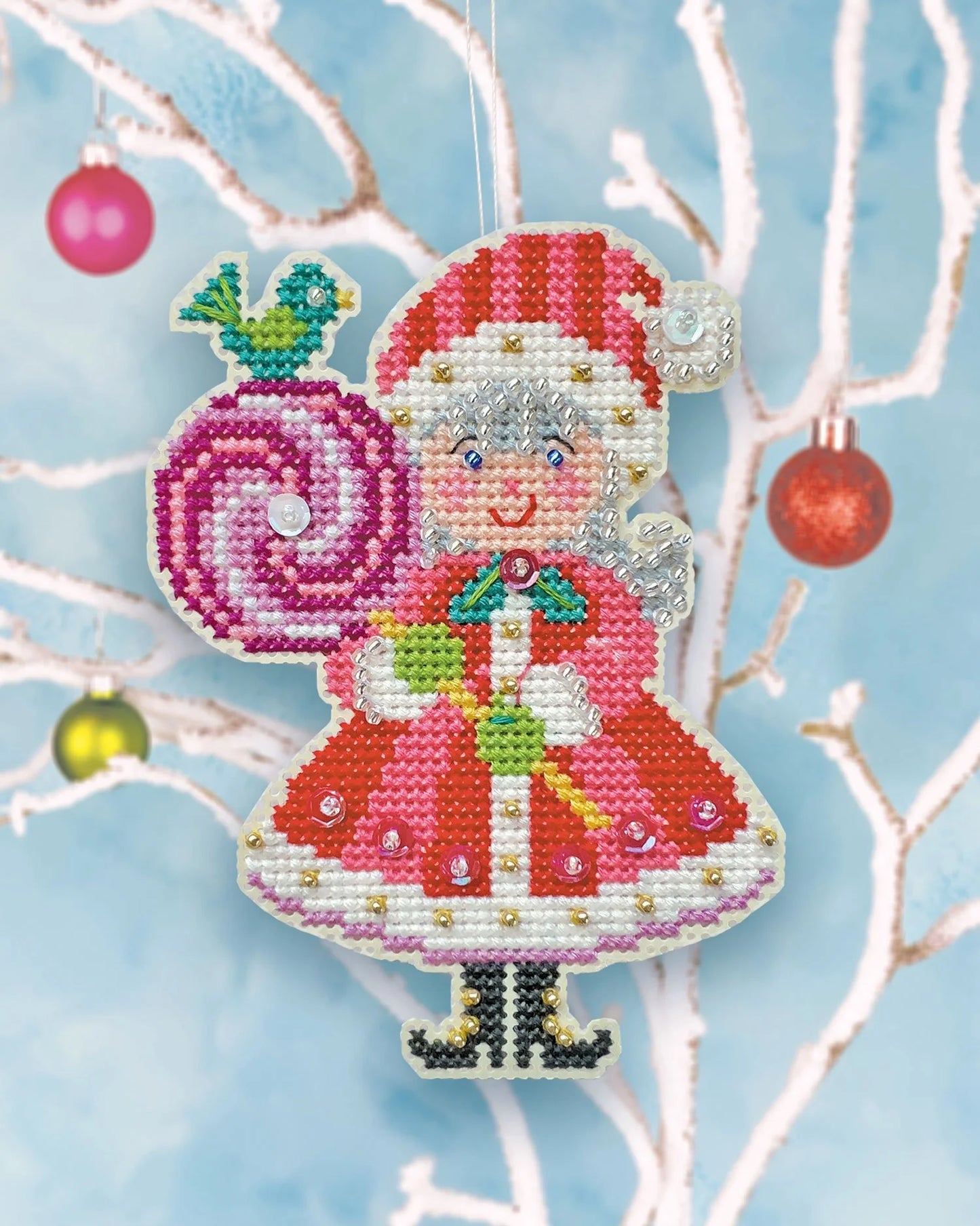 Lolly Claus Cross Stitch Kit by Satsuma Street