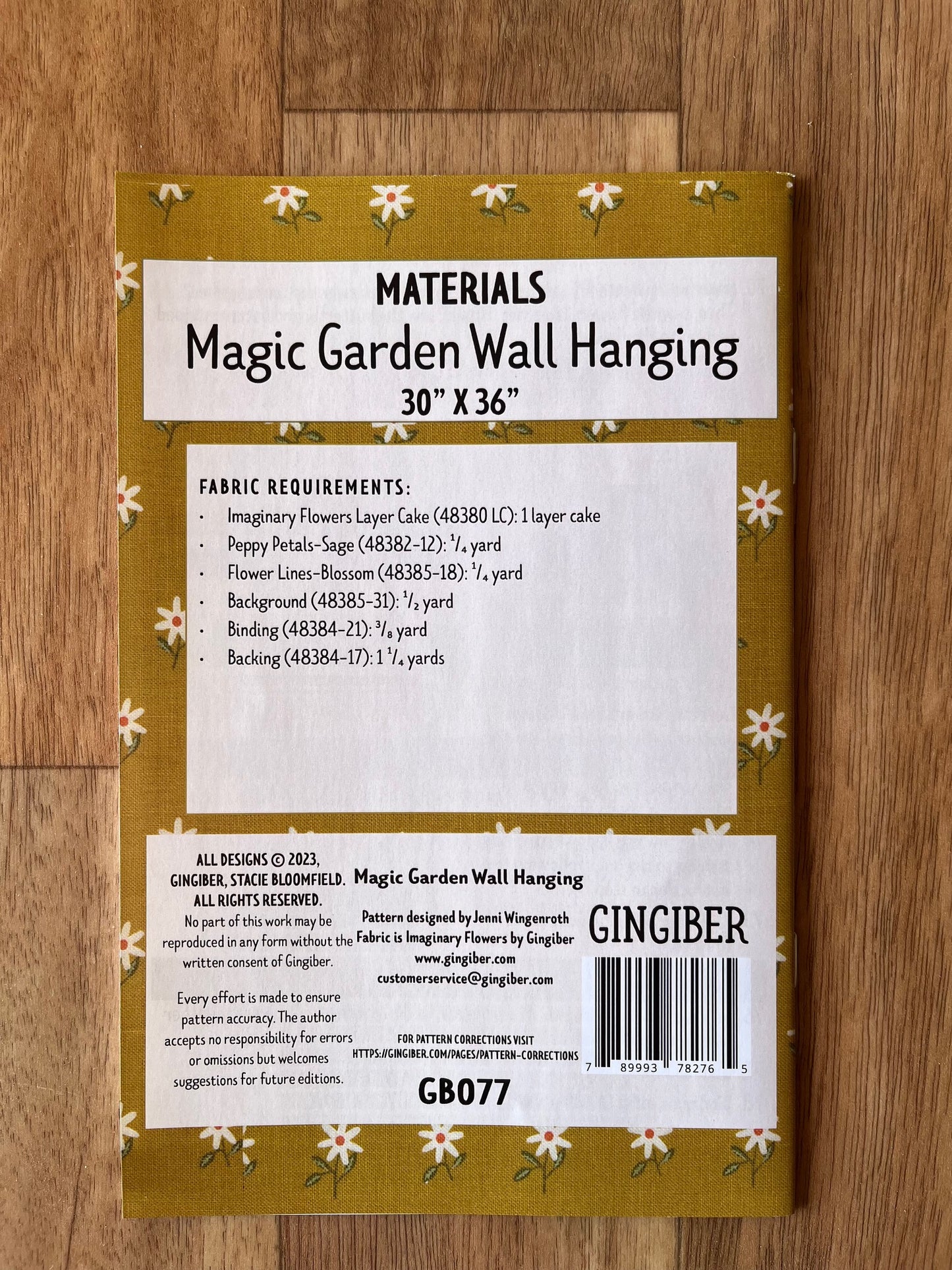 Magic Garden Wall Hanging Quilt Pattern by Gingiber