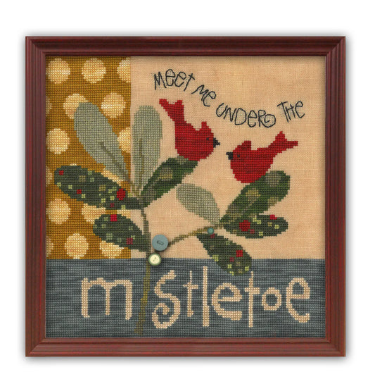 Meet Me Under the Mistletoe Cross Stitch Pattern by Just Another Button Company