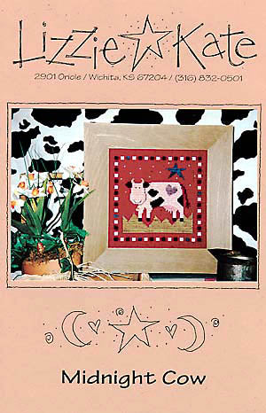 Midnight Cow Cross Stitch Pattern by Lizzie Kate