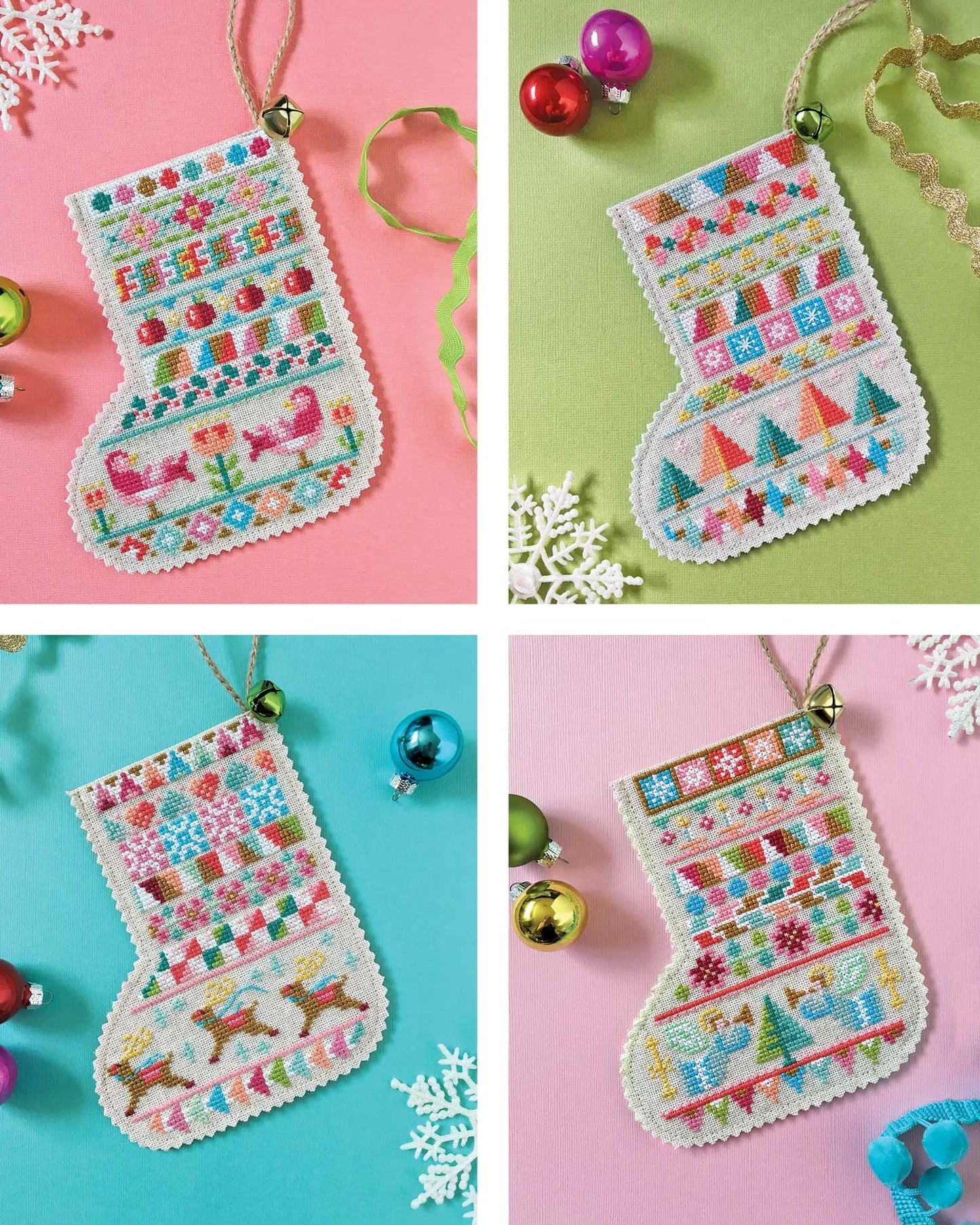 Mini Stockings Cross Stitch Pattern by Satsuma Street