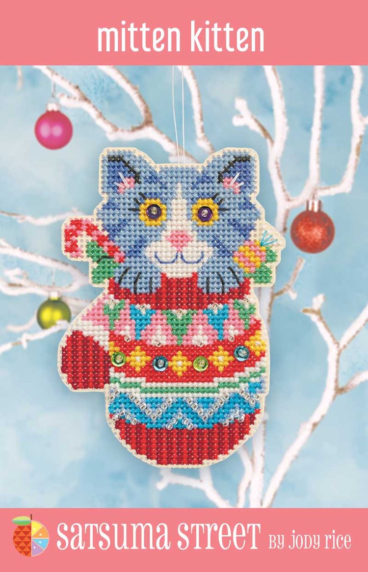 Mitten Kitten Cross Stitch Kit by Satsuma Street