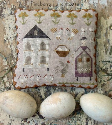 Mrs Maguire Hen House Cross Stitch Pattern by Pineberry Lane