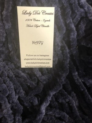 Navy Chenille by Lady Dot Creates