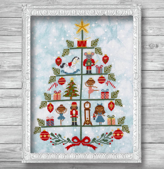 Nut Cracker Tree Cross Stitch Pattern by Tiny Modernist