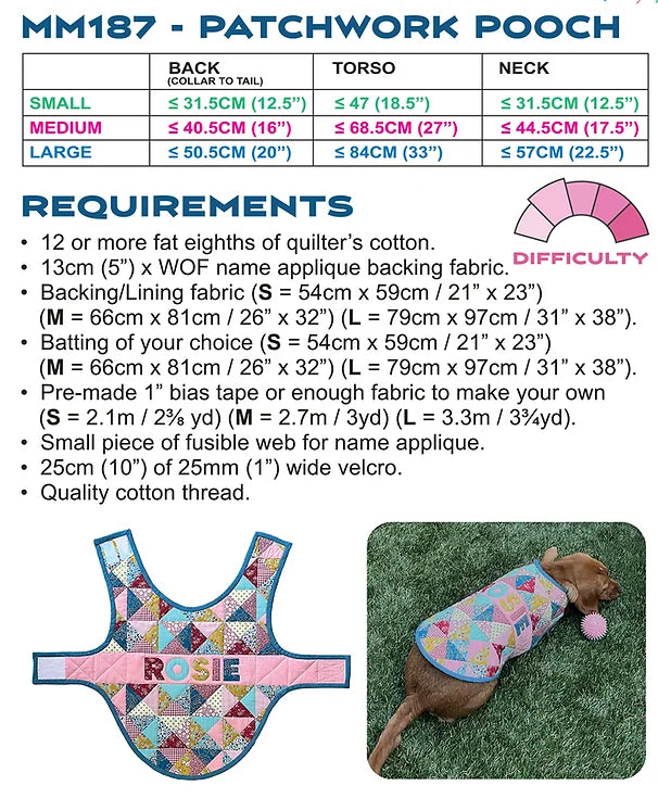 Patchwork Pooch Quilt Pattern by Melly and Me