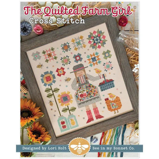 The Quilted Farm Girl Cross Stitch Pattern by Lori Holt of Bee in my Bonnet