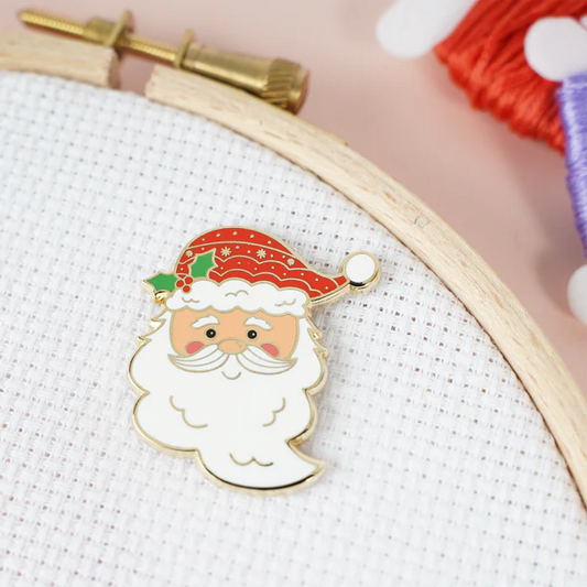 Santa Face Magnetic Needle Minder by Caterpillar Cross Stitch