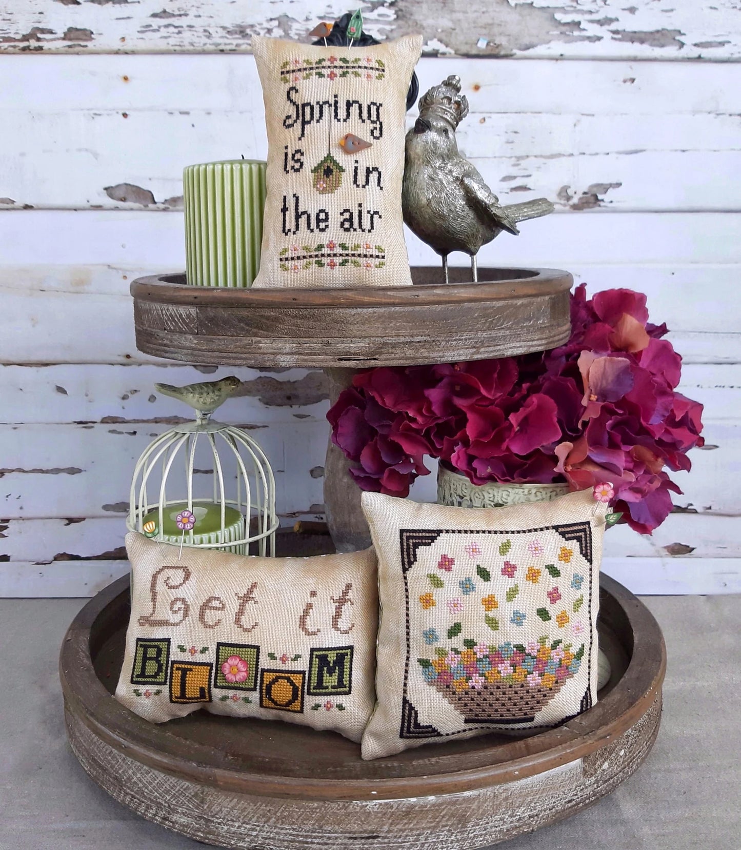 Spring Trio Cross Stitch Pattern by Puntini Puntini