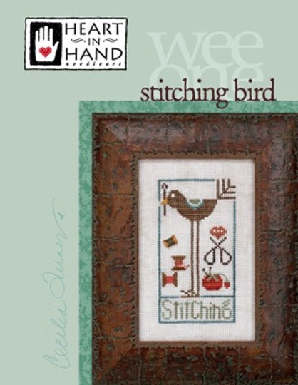 Stitching Bird (Wee one) Cross Stitch Pattern Heart in Hand