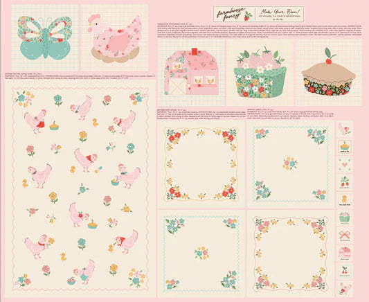 Farmhouse Fancy Tea Towel Project Panel FH25970 by Elea Lutz for Poppie Cotton