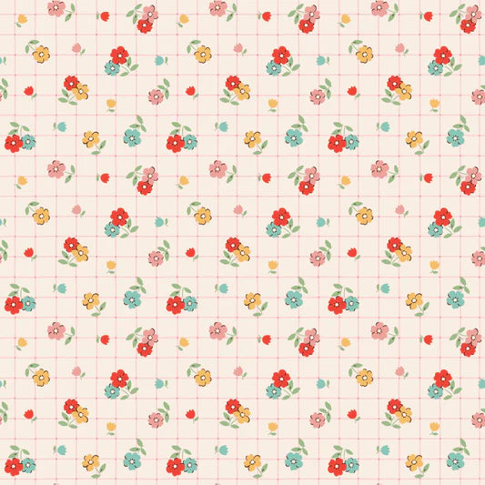 Farmhouse Fancy Tea Towel Multi FH25955 by Elea Lutz for Poppie Cotton (sold in 25cm increments)